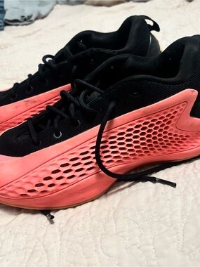 adidas Men's Black and Coral Athletic Shoes